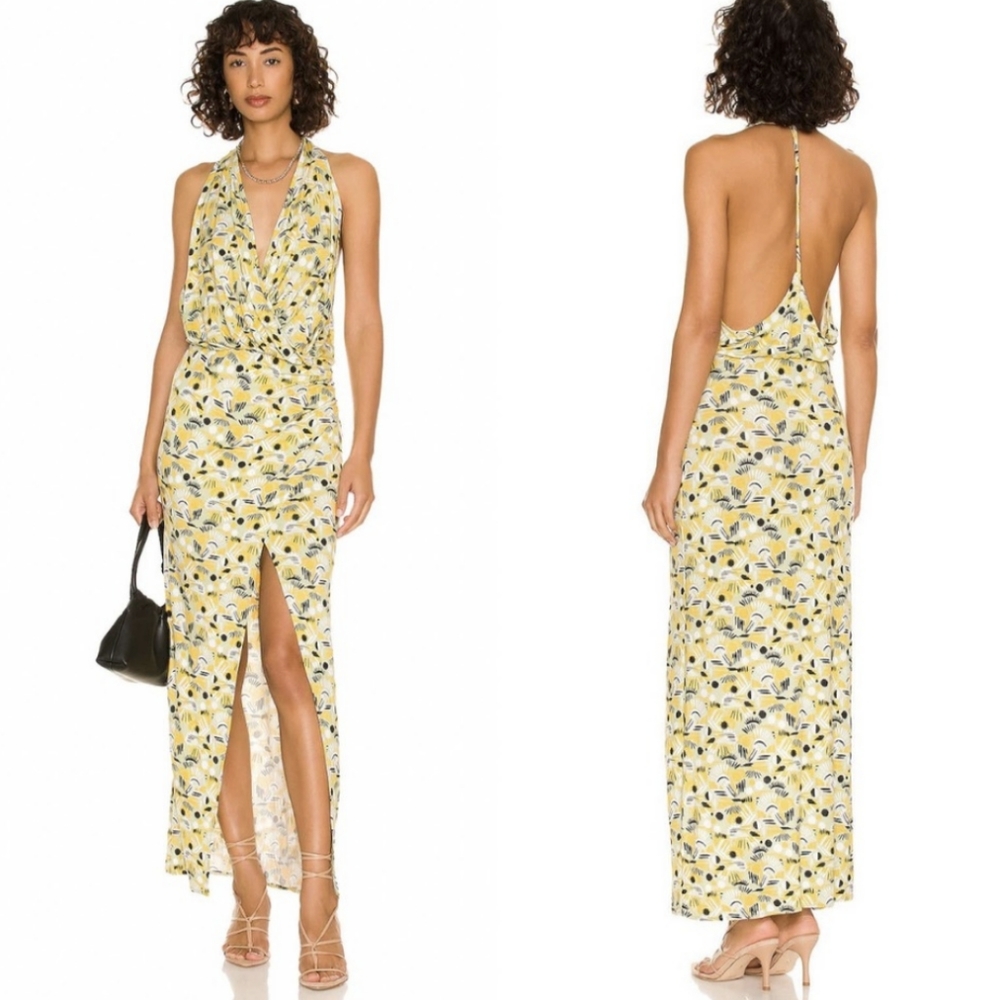Free People Backless Draped Maxi Dress